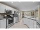 Well-lit kitchen with stainless steel appliances, granite countertops, and light-colored cabinets at 11542 Laurel View Dr, Charlotte, NC 28273