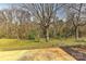 Lush green backyard with mature trees providing shade at 1235 Robinhood Cir, Charlotte, NC 28227
