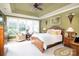Serene main bedroom with tray ceiling, large windows, and comfortable furnishings at 3099 Trinity Church Rd, Concord, NC 28027