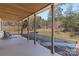 Covered porch with an expansive view of the backyard, perfect for outdoor living at 4083 Hord Rd, Sharon, SC 29742