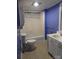 Full bathroom with vanity, toilet, and shower/tub combo at 516 W 7Th St, Kannapolis, NC 28081