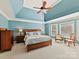 Luxurious bedroom with tray ceiling, plush carpeting, and ample natural light at 5405 Silver Creek Dr, Waxhaw, NC 28173