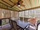 Relax on this covered back deck, featuring a dining set and ceiling fan for comfortable outdoor meals at 5405 Silver Creek Dr, Waxhaw, NC 28173