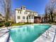 Backyard oasis with a private swimming pool and a screened in back porch to enjoy the outdoors at 5405 Silver Creek Dr, Waxhaw, NC 28173