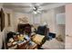 Functional bedroom featuring a desk, chair, and ceiling fan with light for focused work or study at 105 Brickyard Rd, Fort Mill, SC 29715