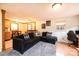 Comfortable living area features a dark couch, desk and bar area for entertaining and relaxation at 1285 Riverview Dr, Hickory, NC 28602