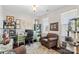 Well-lit home office with desk, shelving, a comfortable armchair, and a bright window with blinds at 135 Goldenrod Cir, Salisbury, NC 28147