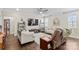 Comfortable living room featuring hardwood floors, stylish furnishings, and plenty of natural light at 135 Goldenrod Cir, Salisbury, NC 28147