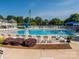 Community pool with plenty of lounge chairs and umbrellas, perfect for relaxing on sunny days at 15715 Holyhead Ln, Huntersville, NC 28078