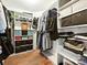 Walk-in closet offering ample storage, custom shelving, and organized hanging space at 15715 Holyhead Ln, Huntersville, NC 28078