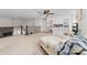 Spacious loft area features a cozy sitting area, custom built-ins, and a decorative fireplace, perfect for relaxing at 158 Country Lake Dr, Mooresville, NC 28115