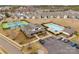 Aerial shot showcasing the clubhouse, tennis courts, pool, and parking area of the community at 18607 Mainsail Ct, Lancaster, SC 29720