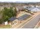 Aerial view of bocce ball and putting green area in a landscaped community setting at 18607 Mainsail Ct, Lancaster, SC 29720