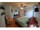 Relaxing bedroom with a ceiling fan, hardwood flooring, and a double-door closet at 205 Kaitlyn Ln, Kings Mountain, NC 28086