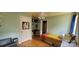 Inviting bedroom with hardwood floors, natural light, and practical shelving at 205 Kaitlyn Ln, Kings Mountain, NC 28086