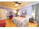 Bedroom with hardwood floors and tray ceilings at 205 Kaitlyn Ln, Kings Mountain, NC 28086