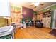 Unique office with hardwood floors, ample storage, built-ins, a ceiling fan and interesting décor, including a cat tree at 205 Kaitlyn Ln, Kings Mountain, NC 28086