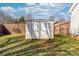 Backyard shed for storage on a beautiful sunny day at 2359 Eagle Glen Ct, Gastonia, NC 28056