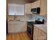 Modern kitchen featuring white cabinets, stainless steel appliances, and stylish backsplash at 2545 Stockbridge Dr, Charlotte, NC 28210
