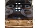 The flat top stove features different sized heating zones at 2545 Stockbridge Dr, Charlotte, NC 28210