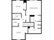 Upstairs floor plan featuring three bedrooms, including a primary bedroom with walk in closet, laundry, and two bathrooms at 2609 Riley Woods Ln, Charlotte, NC 28269