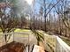 View from the wooden back deck showing a wooded lot on a sunny day at 331 Don Mccarter Dr, Clover, SC 29710