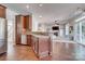 Kitchen with granite countertops, stainless steel appliances, and hardwood floors at 4107 Balsam St, Indian Trail, NC 28079