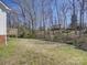 Spacious backyard featuring mature trees and a wood deck at 439 Berwick Dr, Rock Hill, SC 29730