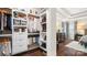 Walk-in closet with custom shelving and organized storage solutions at 518 Streamside Ln, Marvin, NC 28173