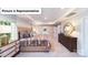 Bright bedroom with carpet, decorative mirror, and elegant furnishings at 7021 Sylvan Retreat Dr, Denver, NC 28037