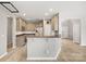 Eat-in kitchen with stainless steel appliances, recessed lighting, and wood flooring at 10933 Sedgemoor E Ln, Charlotte, NC 28277