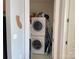 Laundry room with stacked washer and dryer at 1101 W 1St St # 410, Charlotte, NC 28202