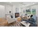 Comfortable living room with fireplace, stylish furnishings, and ample natural light at 1210 Skyview Rd, Charlotte, NC 28208