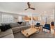 Open floorplan of living room, dining area, and kitchen with hardwood flooring at 142 Mills Ln, Fort Mill, SC 29708