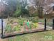 Community garden with raised beds and various plants at 17811 Half Moon Ln # C, Cornelius, NC 28031