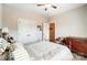 Comfortable bedroom with ceiling fan, double closets, and adjoining room at 255 Dorothy Dr, China Grove, NC 28023