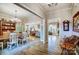 Elegant dining room with hardwood floors, a chandelier, and seamlessly connected living spaces for modern living at 255 Dorothy Dr, China Grove, NC 28023