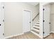 Hallway with staircase and closet at 2702 Robyns Glen Dr, Charlotte, NC 28269