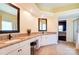 Bright bathroom with granite countertops and dual sinks at 3200 Tallia Ct, Charlotte, NC 28269