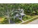 Overhead view of a beautiful home surrounded by mature trees at 401 W Hoke St, Landis, NC 28088