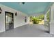 Charming front porch with a blue ceiling offers a relaxing outdoor space to enjoy the surrounding views at 401 W Hoke St, Landis, NC 28088