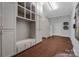 Spacious mud room features built-in storage cabinets, drawers, and shelving, offering ample space for organization at 401 W Hoke St, Landis, NC 28088