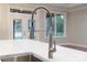 Close up of sink with a brushed steel, spring-necked kitchen faucet at 4531 Deer Run None, Rock Hill, SC 29732