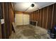 This unfinished garage features wood framing and a garage door at 5809 Carolina Manor Ct, Indian Trail, NC 28079
