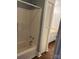 Bathroom featuring a shower and tub combo, as well as storage at 821 S Oakland St, Gastonia, NC 28054