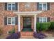 Charming brick home featuring a classic front entrance with black shutters and a well-manicured lawn at 912 Mcalway Rd # D, Charlotte, NC 28211