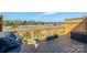 Beautiful deck with wooden railing, overlooking a neighborhood at 11609 Mersington Ln, Charlotte, NC 28277