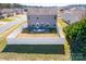 Aerial view of the fenced backyard featuring a patio area perfect for outdoor gatherings at 137 Mossy Pond Rd, Statesville, NC 28677