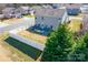 Aerial view of fenced backyard with patio and lawn, perfect for entertaining and relaxation at 137 Mossy Pond Rd, Statesville, NC 28677