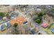 Aerial view of the neighborhood showcasing the new home under construction on the property at 166 S Sycamore St, Mooresville, NC 28115